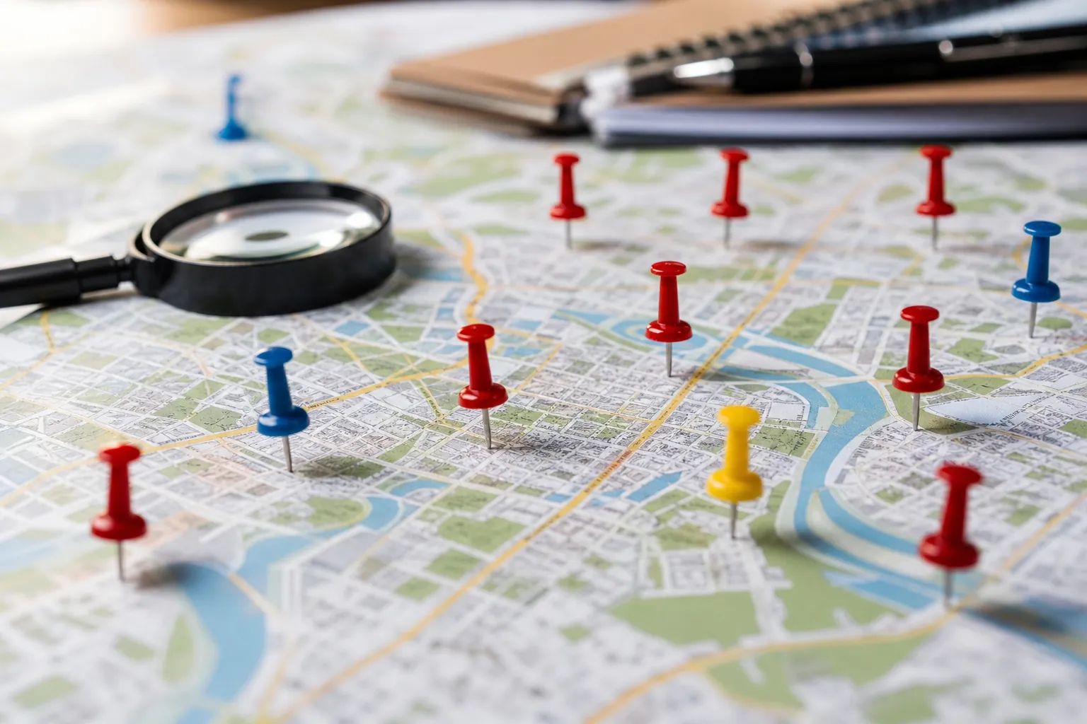 Editorial illustration of See who shapes AI and local search visibility in your markets