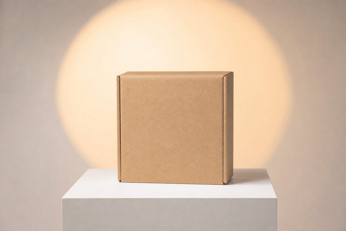 An ecommerce product detail page on a laptop screen, with a glowing AI citation badge overlaid on the product card, showing a price tag, star rating, and brand logo, photorealistic studio lighting, clean white background