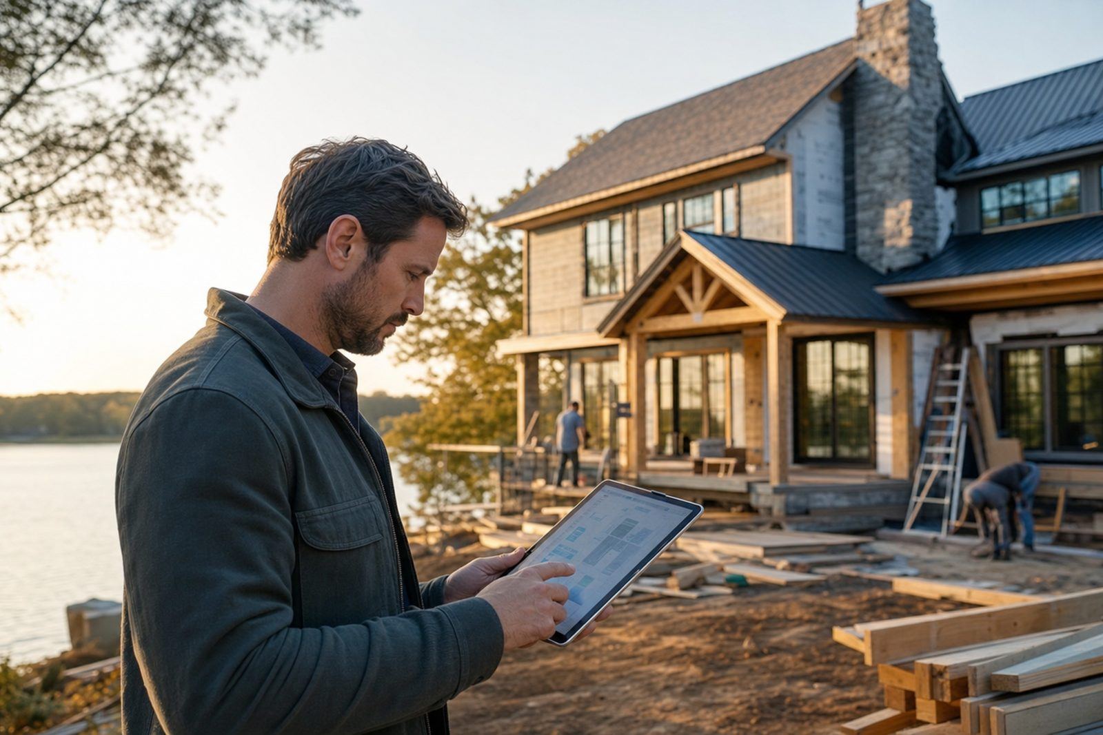 Home builder SEO case study showing Cooper Development Group keyword positions for Lake Wylie custom home and remodeling queries on a marketing dashboard