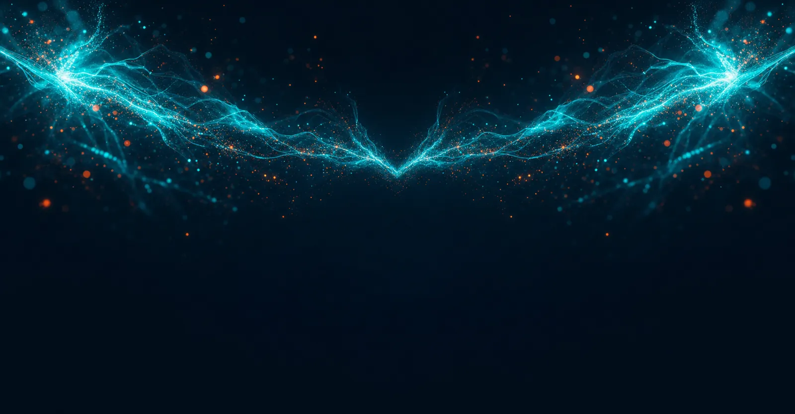 Symmetric arcs of teal-glow light fanning across the top of a dark navy field — abstract SCALZ brand backdrop behind the Conversion Rate Optimization headline