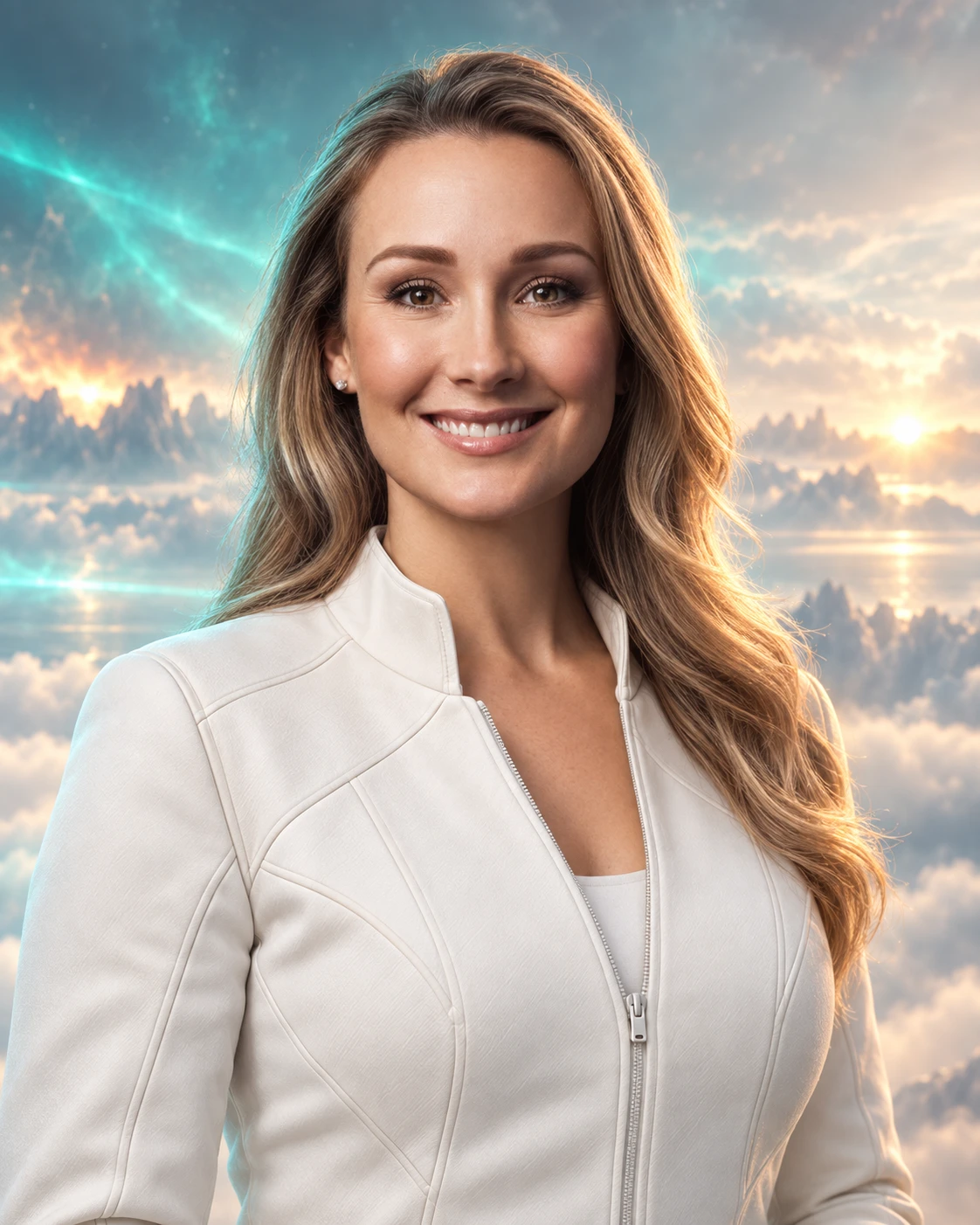 Christina Francis, SCALZ.AI owner and co-founder, in the luminous space branding